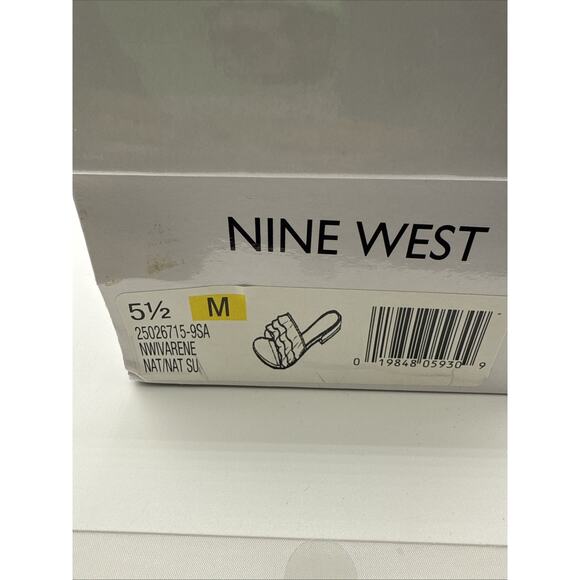 Nine West Ivarene Tan Suede Ruffle Slide Sandal Size 5.5 M NIB - Picture 8 of 10